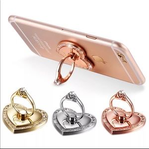 Rose Gold Romantic Heart Shape Finger Ring Holder